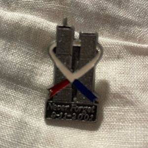 Rare twin towers commemorative brooch